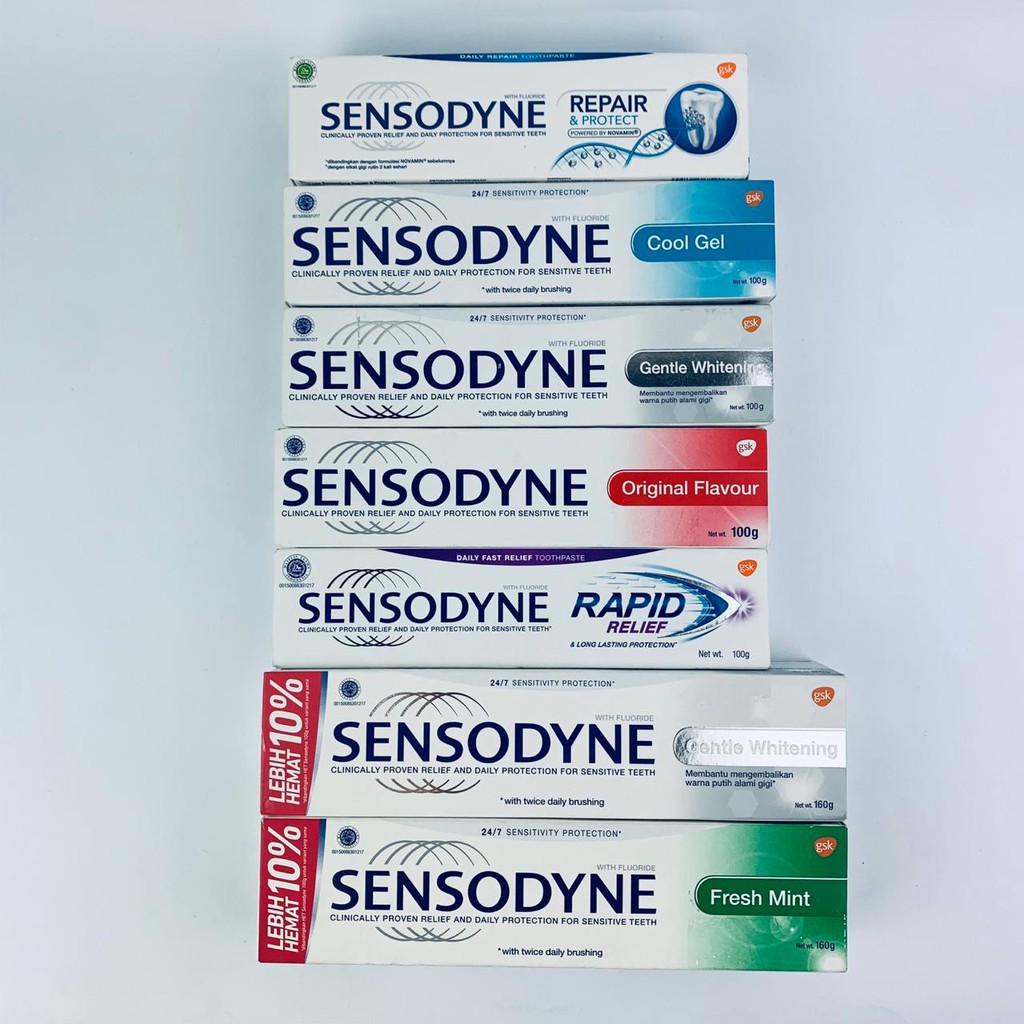 SENSODYNE/ FRESH MINT/ GENTLE WHITENING / RAPID RELIFE/FLAVOUR/COOLGEL