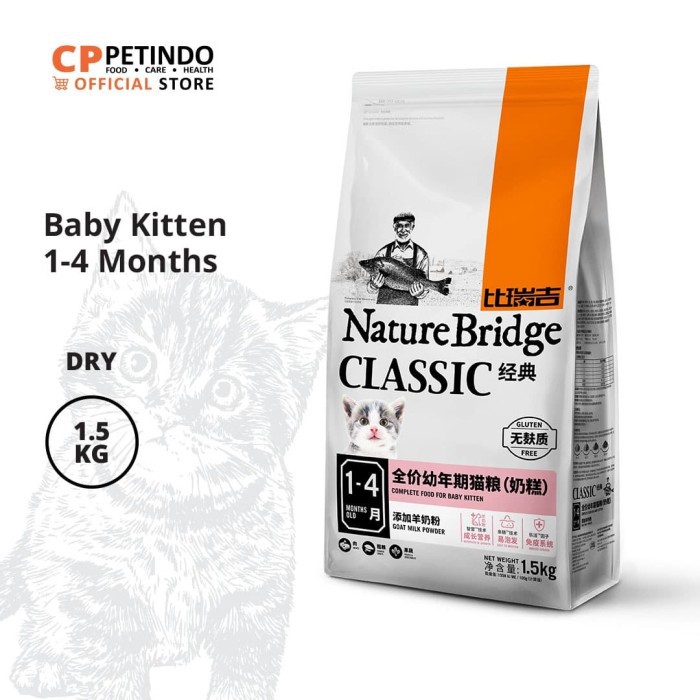 Nature Bridge Baby Kitten Food - 1.5kg Makanan Anak Kucing Dry 1.5 kg Classic
