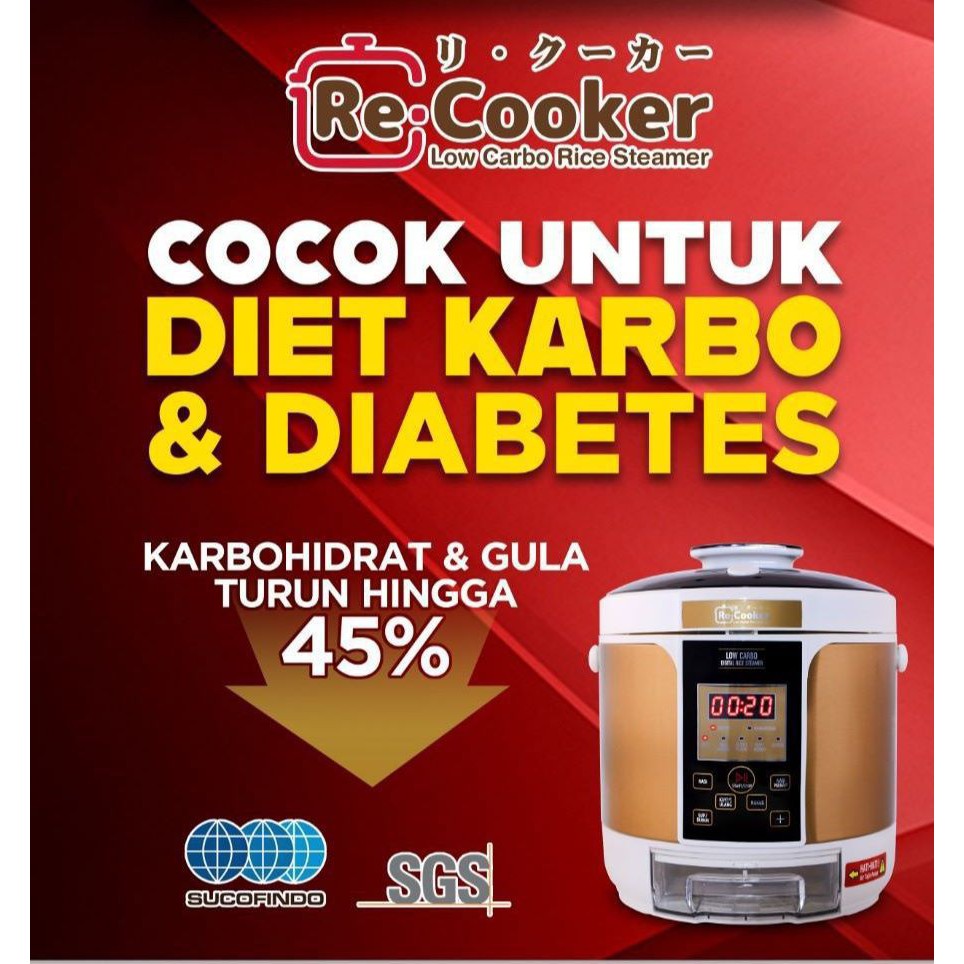 RICE COOKER LOW CARBO RBSHOP RICE COOKER RKL-98 RENDAH KARBO UNTUK DIABETES ASLI MURAH ORIGINAL