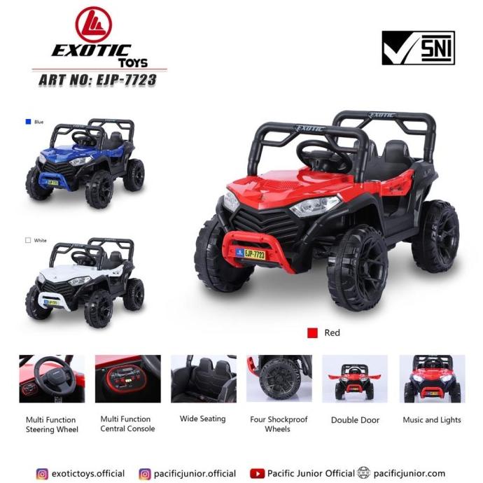 EJP 7723 Mainan Anak Mobil Aki Jeep Exotic 7723 Offroad EJP7723