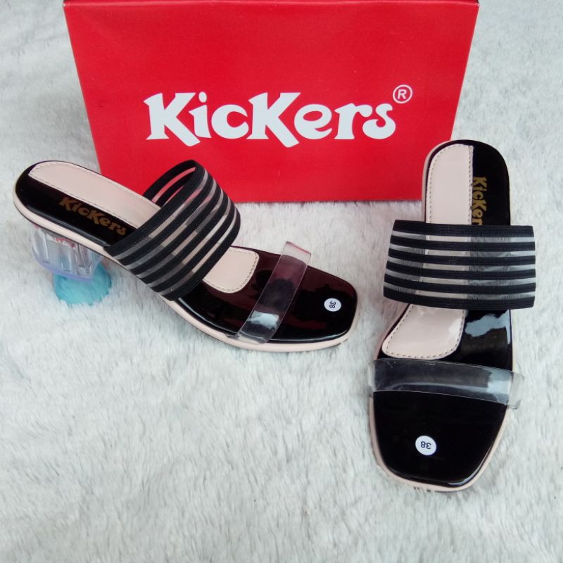 KICKERS SANDAL WANITA Hak Kaca Q10