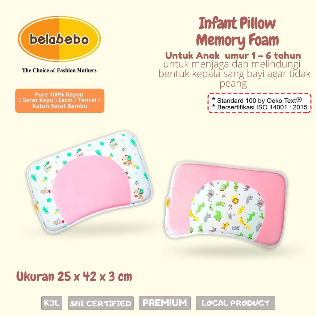 Belabebo Infant Pillow Memory Foam