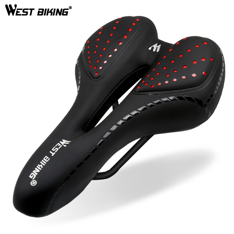 Jok Sadel Sepeda Bike Saddle Silicone Gel Cushion PU Leather