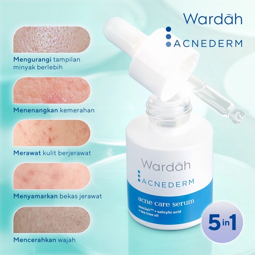 Serum Wardah Acnederm Acne Care Serum 15 ml - Serum Jerawat dengan Salicylic Acid Untuk Meredakan Jerawat Pada Wajah - BPOM Wardah Acne derm