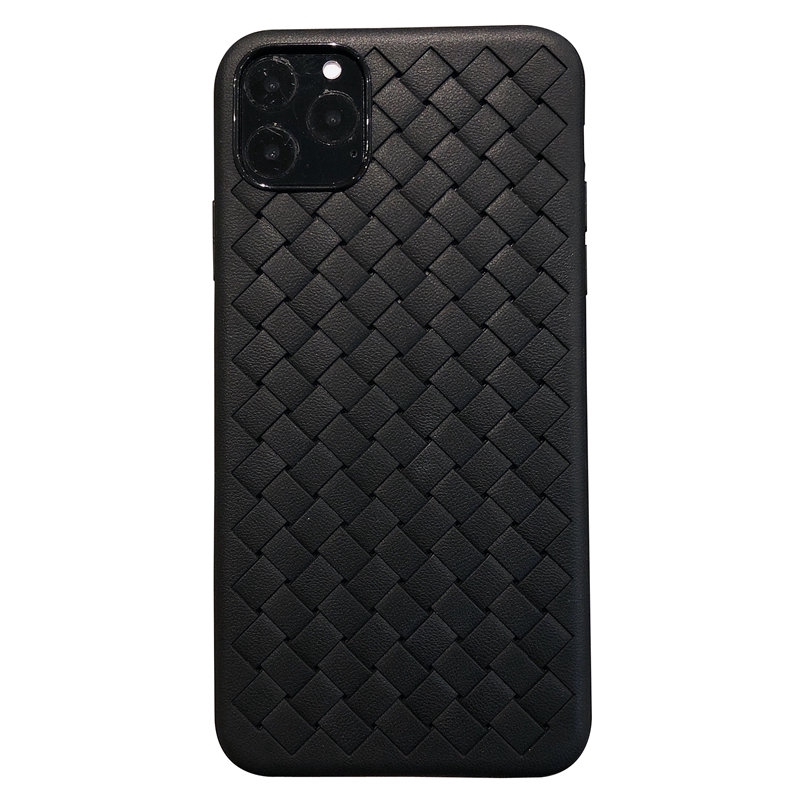 Casing iPhone 12 Pro Max 12 Mini 12 Pro 11 11Pro 11 Pro Max 6 6S Plus 7 8 Plus X XS XR XS Max SE 2020 Black Green Weave Style Soft Phone Cover Case