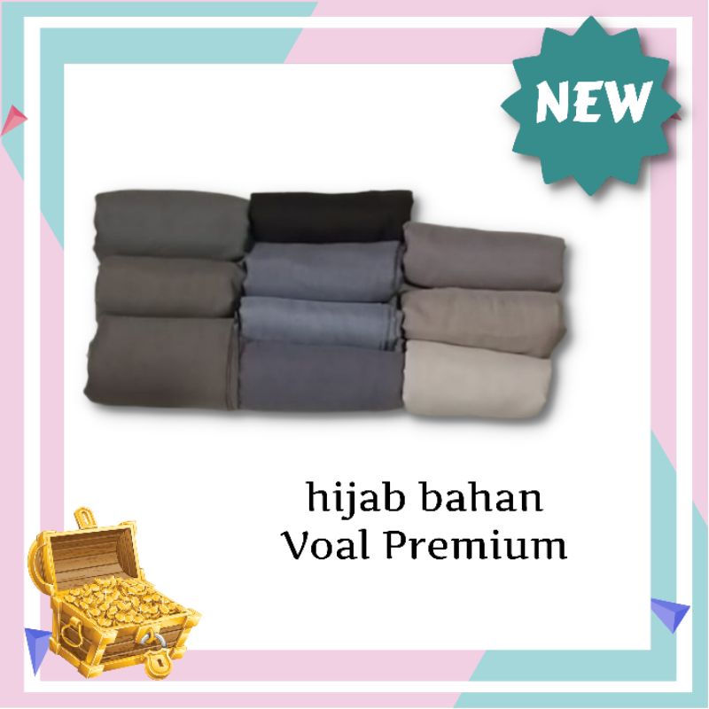 HIJAB PERSEGI BAHAN VOAL PREMIUM