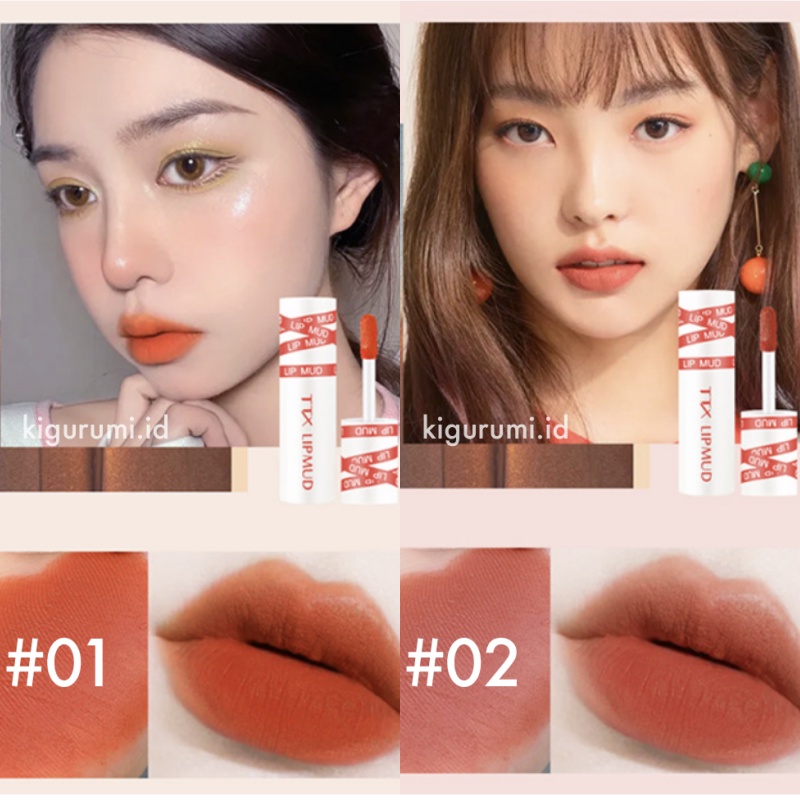 TTX Lip Mud Cream Matte Lipstick Waterproof Lip Tint Long Lasting Lip Cheek Clay XX005