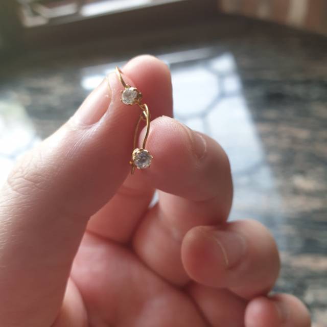 Anting desi emas asli 700 / anting emas simple simpel emas / anting emas anak wanita fashion 0,5gram