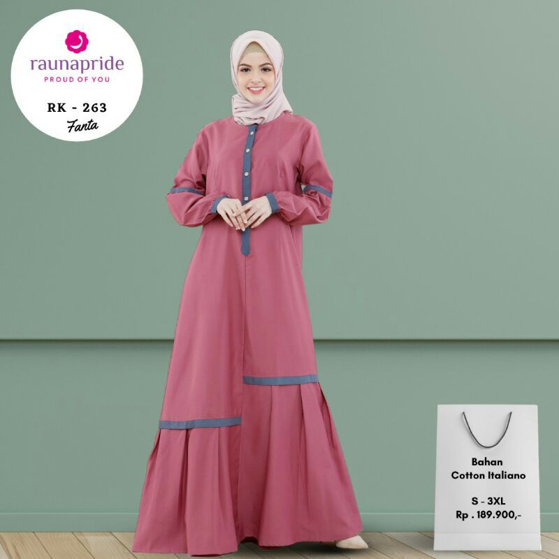 Gamis cantik Rauna RK 261 , RK 262 , RK 263 , RK 264 , RK 265 , RK 267
