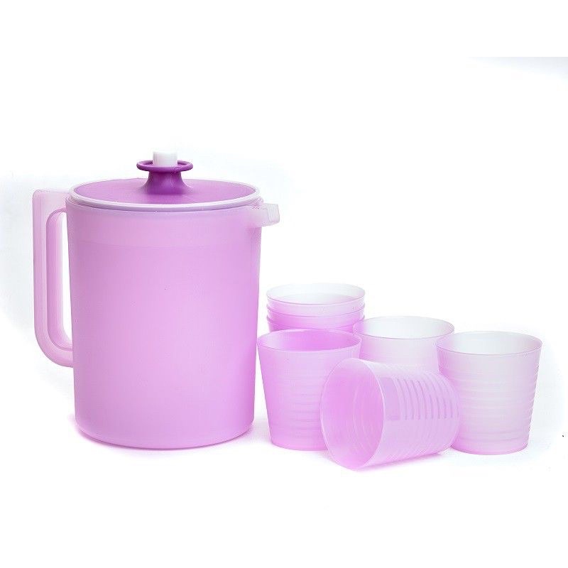 Teko set gelas isi 6pcs / Teko plastik set / tempat minuman set