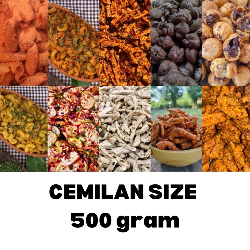 

[READY MEDAN] Cemilan All Varian Ukuran 500Gram Kripca Basreng Kerupuk Bawang Usus Rempah