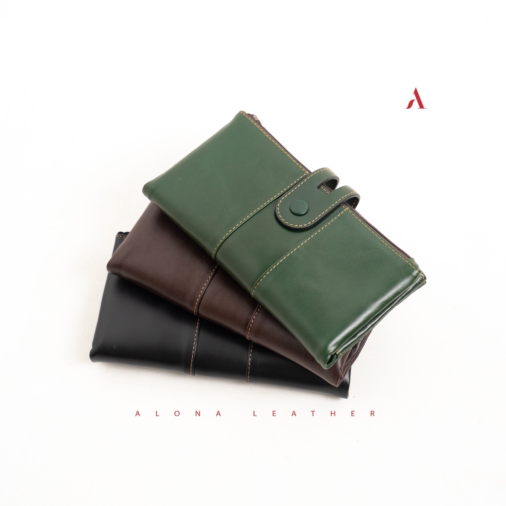 REVEN LEATHER - Dompet Kulit Wanita / Dompet Wanita Kulit Asli Alona Geisha Wallet