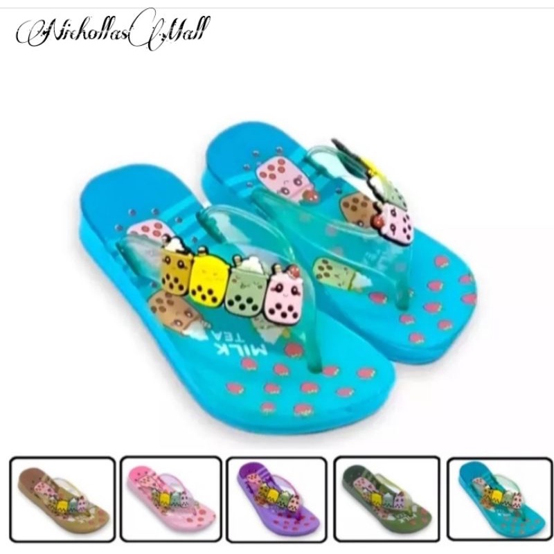 Sendal Jepit Boba Anak Perempuan/Sandal anak/Sandal viral
