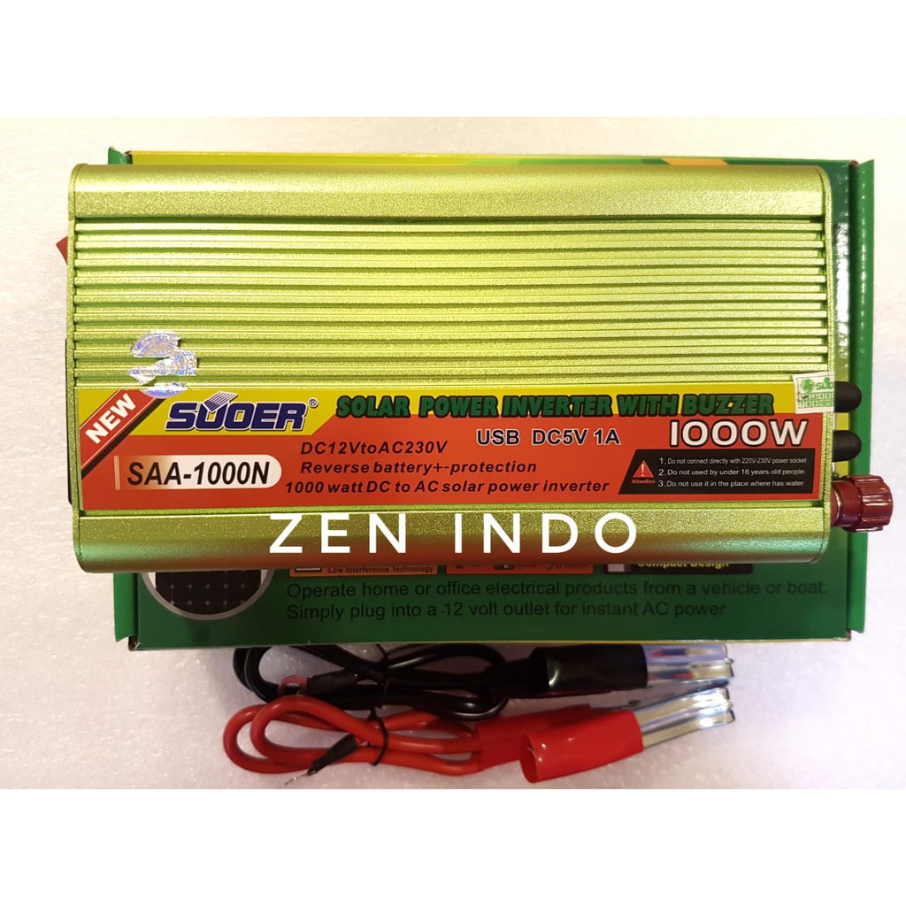 Power Inverter 1000 Watt DC12V TO AC230V Suoer Type Modified Original