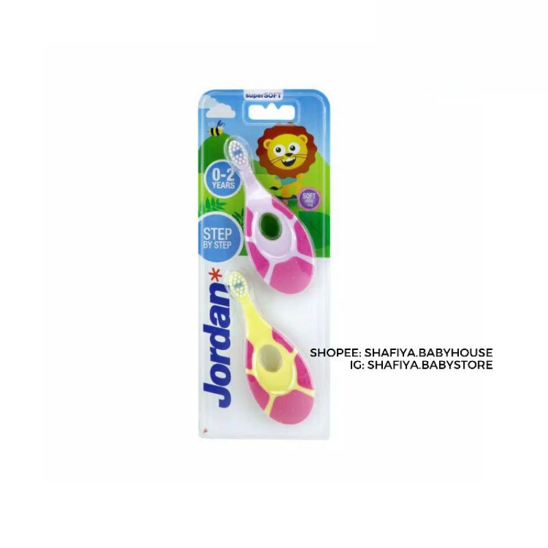 Jordan Step 1 Baby Toothbrush Twin Sikat Gigi Bayi [2 pcs]