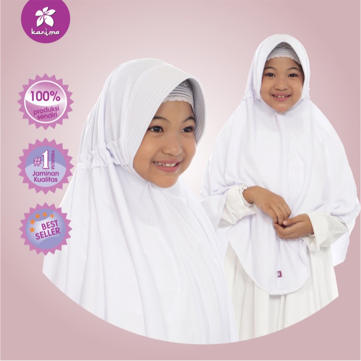 Jilbab Serut Pita KAOS Hijab Sekolah Bergo Model RABBANI Super Jumbo Instan Daily KARIMAJILBAB