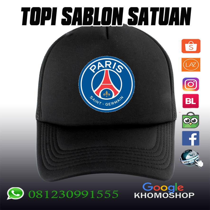 topi jaring bola logo psg