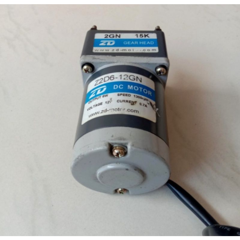 Dc Motor Gearbox 12V 6W Ratio 1 : 15 86Rpm