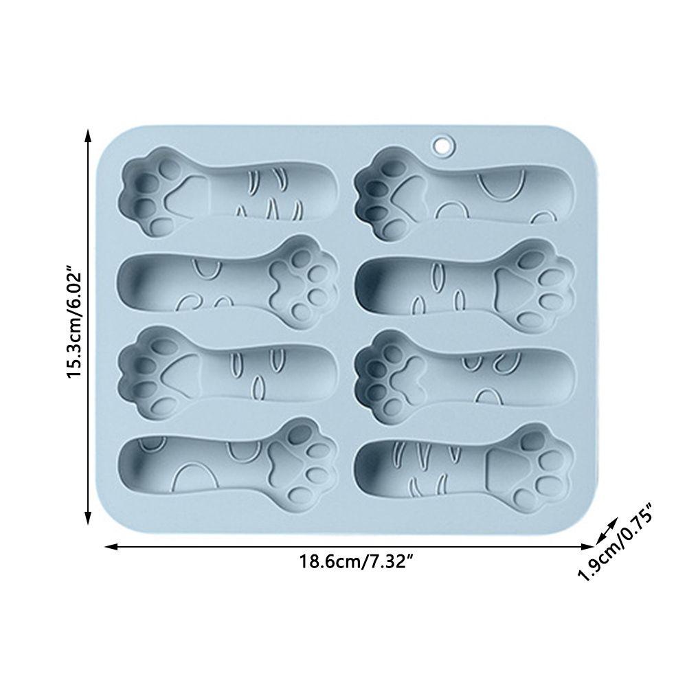 Solighter 8rongga Cat Paw DIY Craft Jelly Dome Cetakan Sabun Alat Dekorasi Kue Tumbuh Gigi Stik Keju Coklat