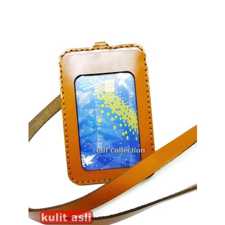 

iD card holder kulit asli - name tag kulit asli costum nama perusahaan dan photo H