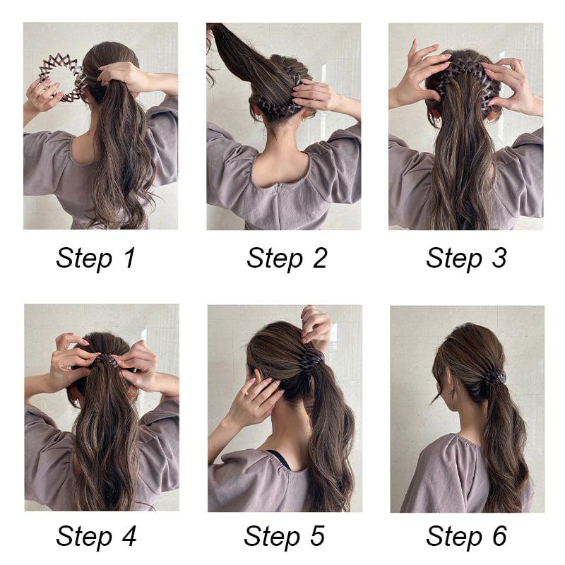 Gelasa Jepit Rambut Retro Donat Hair Clip Fashion Korean Hair Knob ponytail