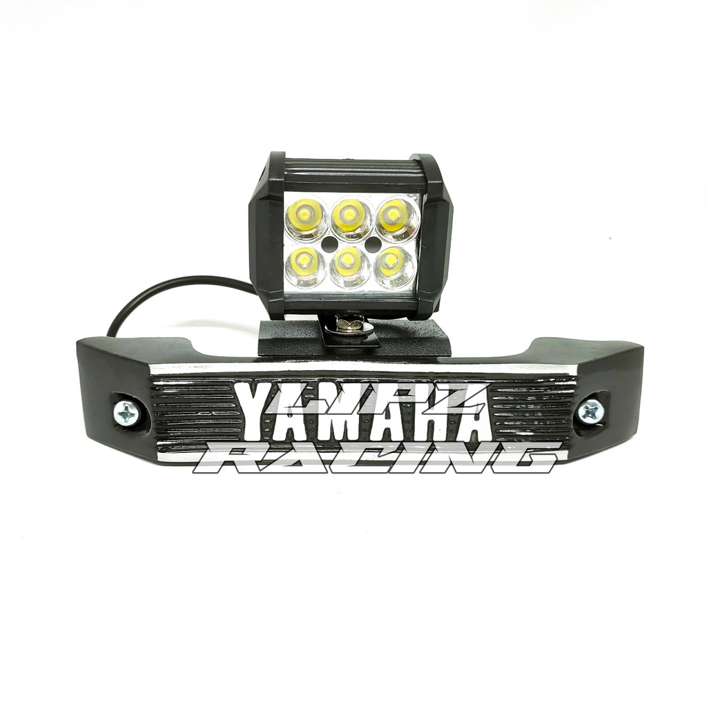 PAKET LAMPU TEMBAK LED 6 MATA MINI + BREKET KUMIS YAMAHA PNP RX-KING SRIES