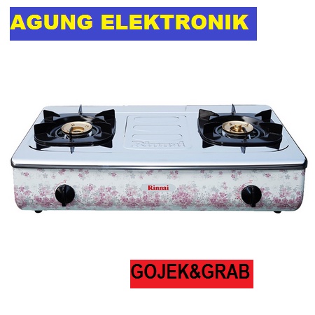 RINNAI TURBO RI 712 AF KOMPOR GAS 2 TUNGKU MOTIF BUNGA