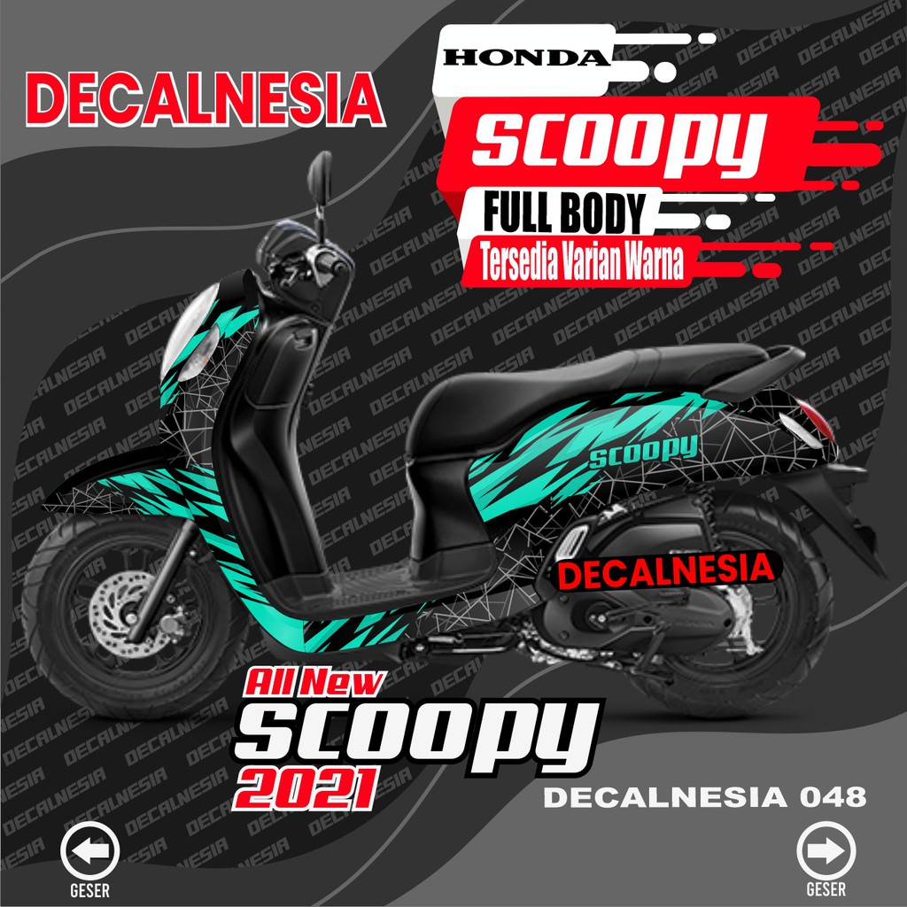 Stiker Scoopy Full Body Racing Variasi Decal Scoopy Sticker Scopy Dekal New 2021