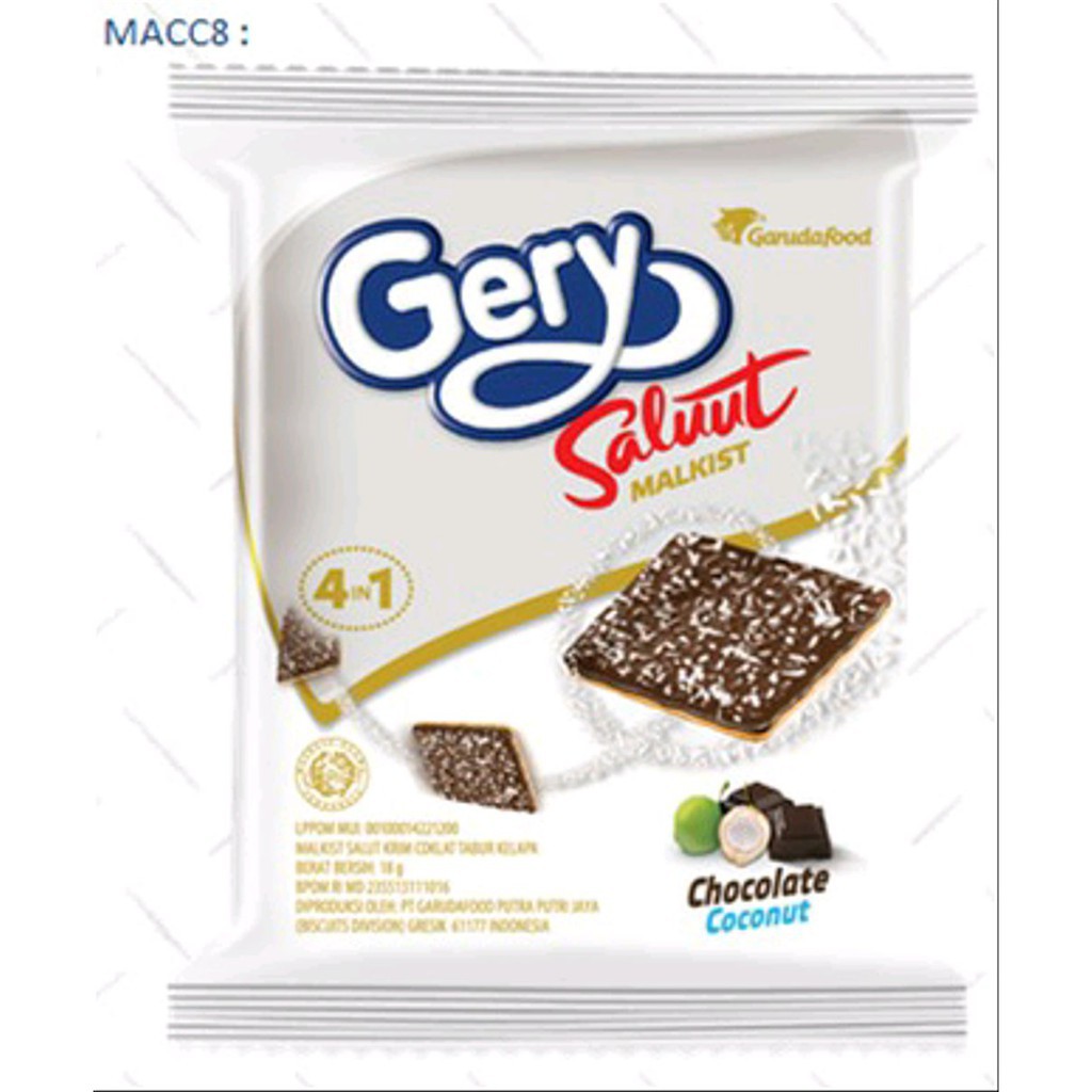 

Gery Saluut Malkist Coklat Kelapa Renceng MACC8