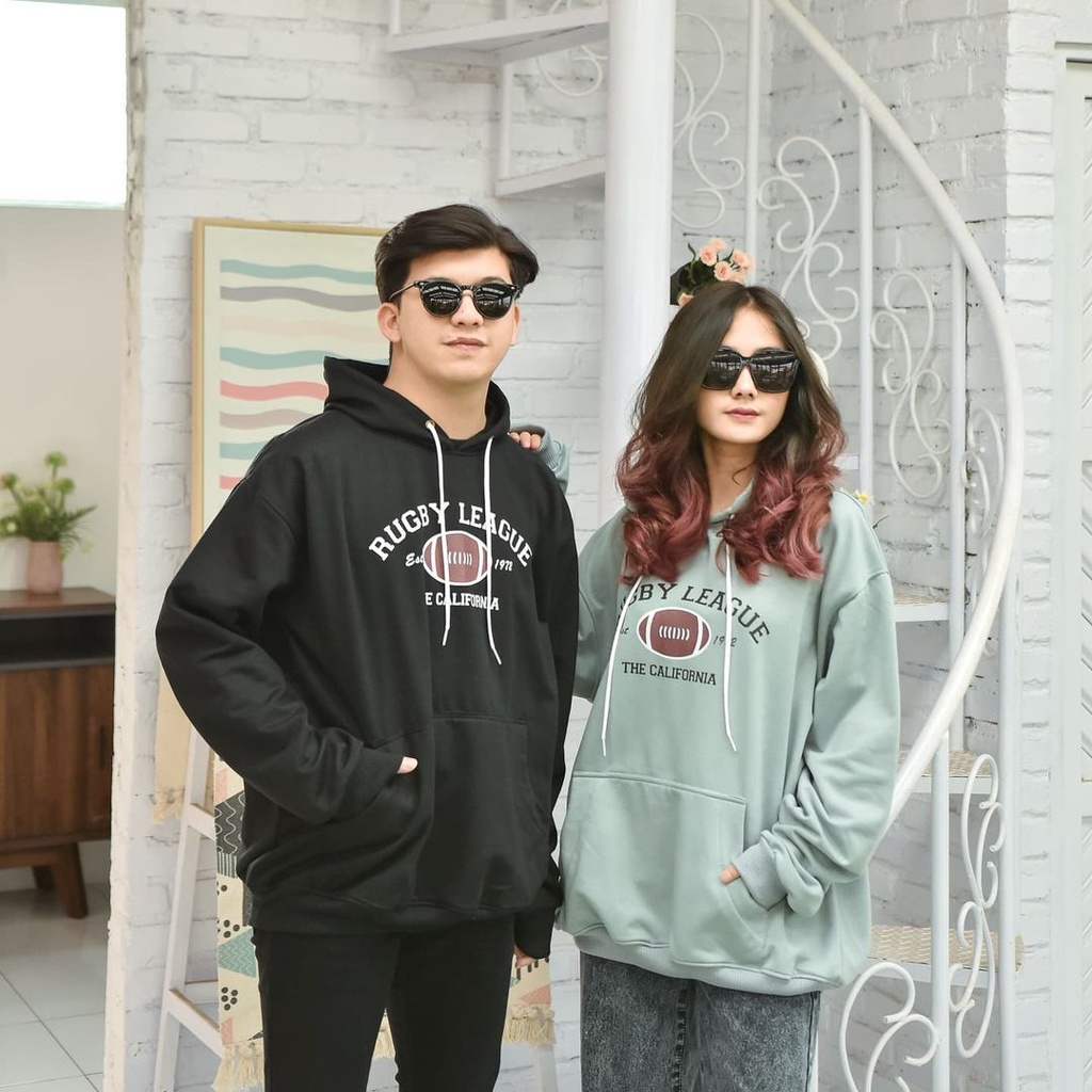 RUGBY SWEATER HOODIE // SWEATER HOODIE VARSITY PRIA DAN WANITA