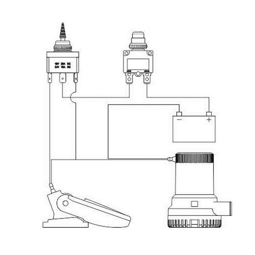 Preva Bilge Saklar Pompa Aksesoris Manual Auto Off 12V/24V Boats Panel