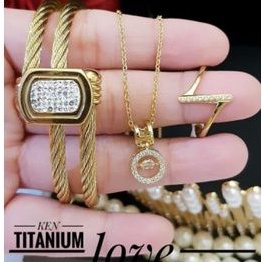 TiTanium set perhiasan wanita QA7