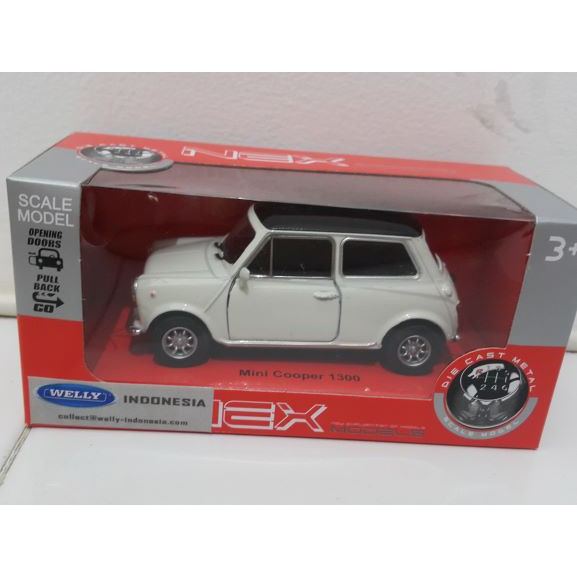 Mini Cooper 1300 White Skala 1:32 Welly Nex