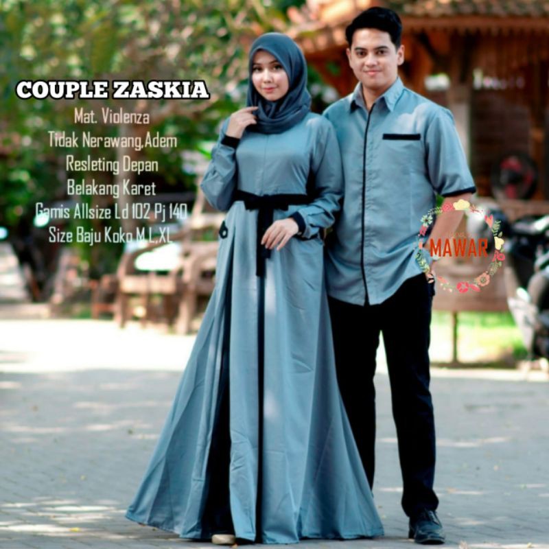 COUPLE ZASKIA SUNGKAR KAPEL BAJU KONDANGAN / PESTA / LEBARAN / PASANGAN