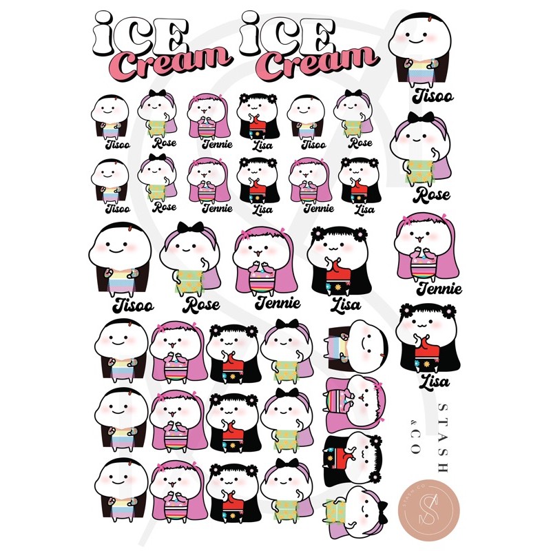 

[SATUAN] Sticker Blackpink Pentol Ice Cream Merchandise Selpink