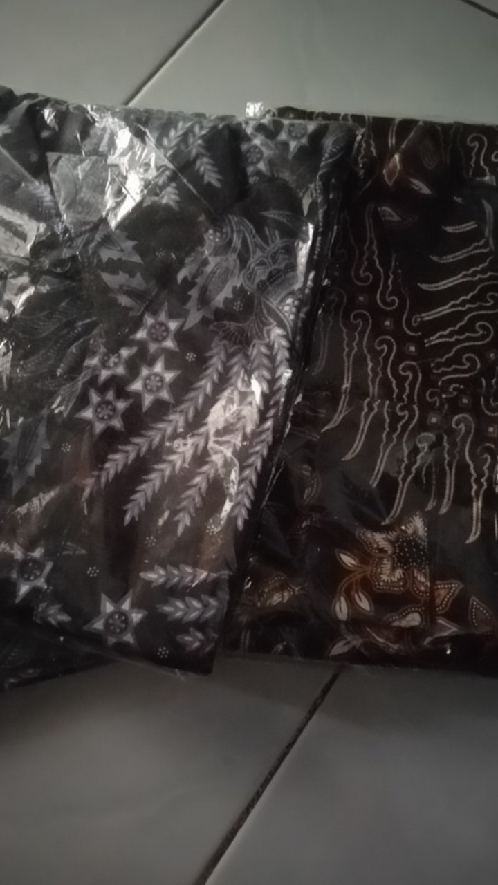 Kemeja Batik Pria Lengan Panjang Size M L Xl Xxl  Bswart Batik Hrb026 Kenongo Hem Panjang Padi