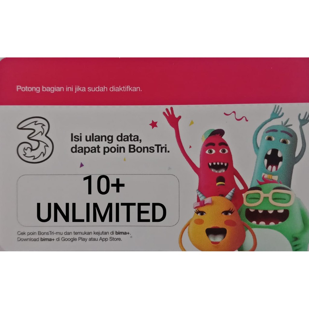 VOUCHER DATA TRI 10GB+UNLIMITED