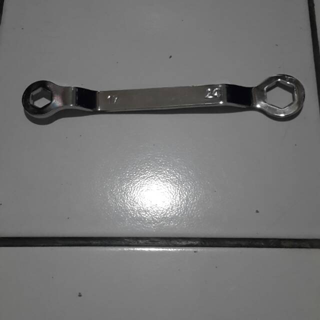 Kunci tutup klep grand jupiter vega mio gl pro tiger tebal 5mm chrom 17 - 24