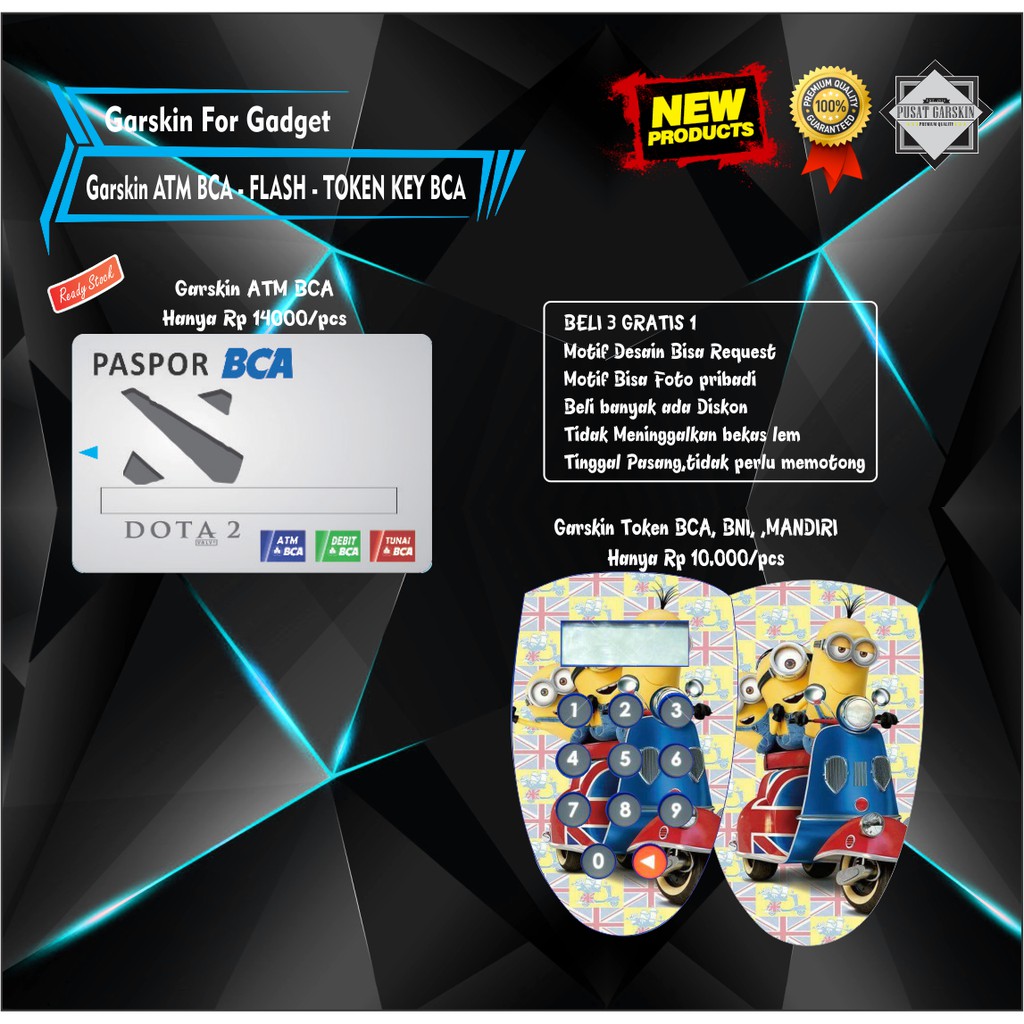 Garskin ATM BCA Token BCA - Motif Custom