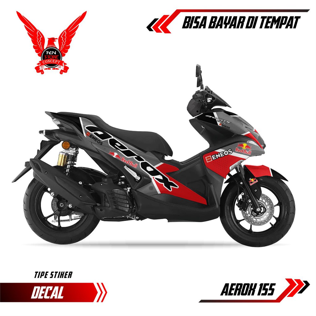 Decal aerox 155 stiker motor full body aksesoris aerox 155  Redbull Concept kekinian