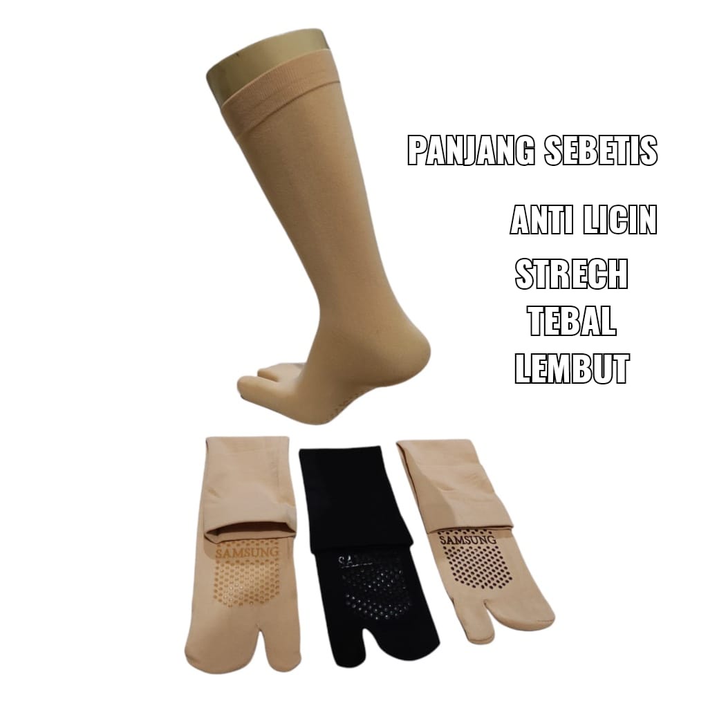 Kaos Kaki Anti Licin Jempol Kaki Samsung Panjang Sebetis L Kaos Kaki Stocking Samsung Anti Slip Kaos Kaki Muslimah Hijab