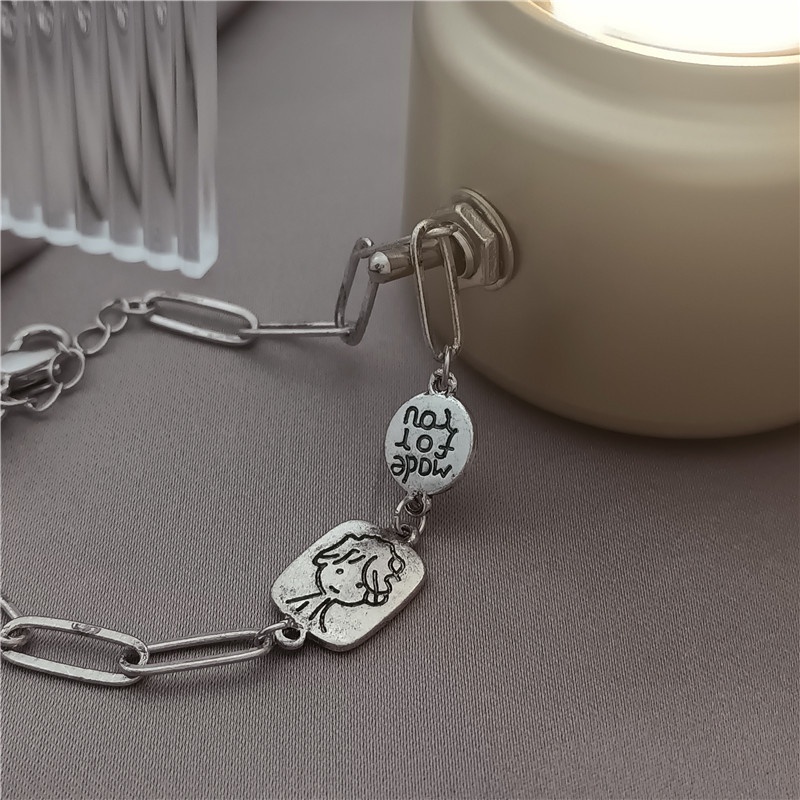 Cute Distressed Little Boy Bracelet Hip-hop Little Prince Bracelet Female