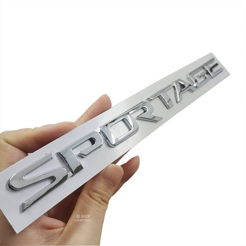 1pc Stiker Emblem Tulisan Sportage Bahan Abs Krom Warna Hitam Untuk Bagasi Belakang Mobil