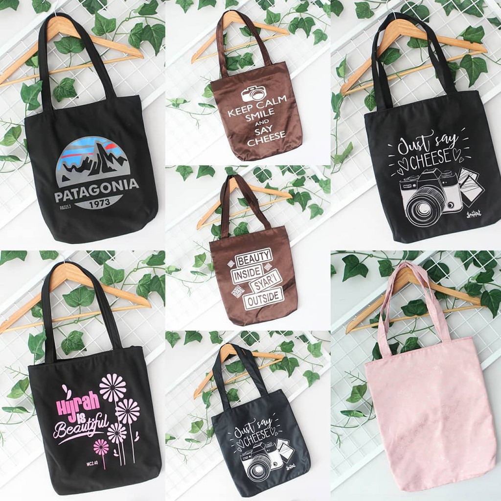 Totebag Resleting Tas Tote Bag Kanvas Motif Tas Totebag Wanita Murah Tote Bag Cewek Keren Tas Kuliah Sekolah