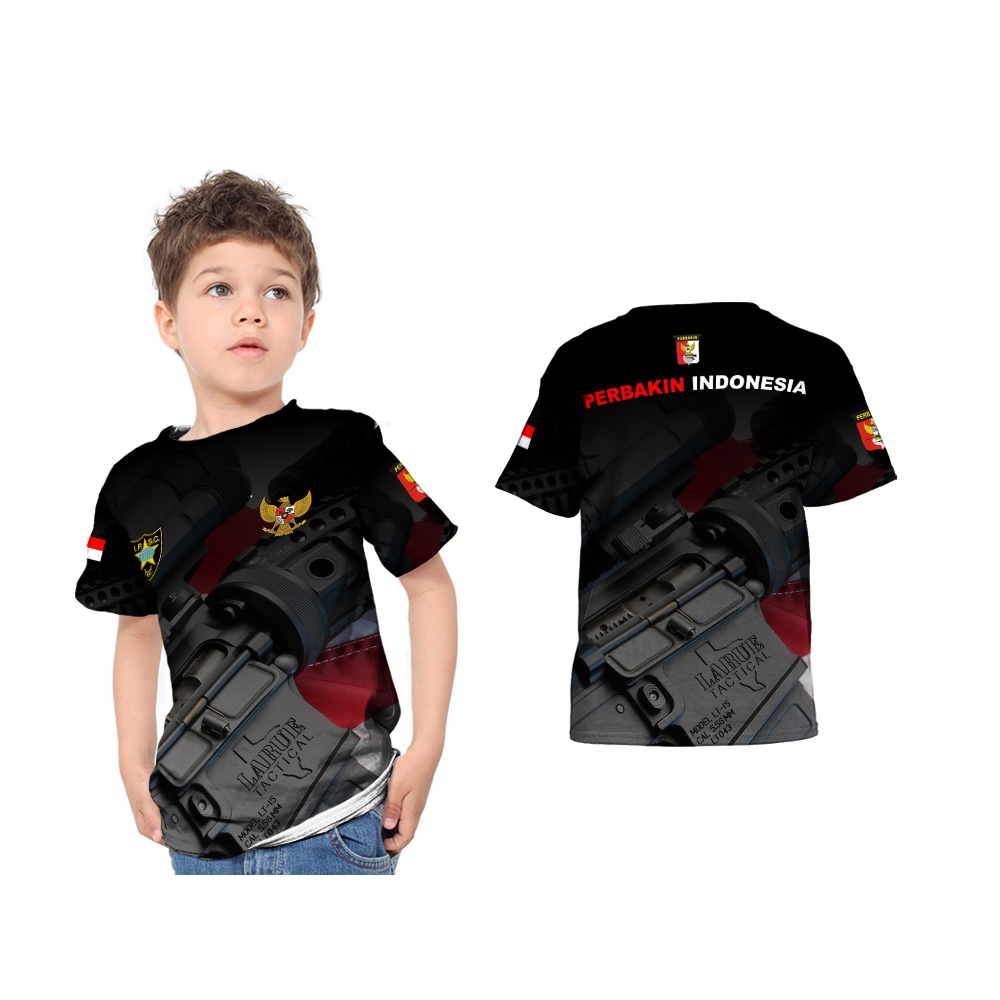[TiniShop] Kaos PERBAIN Anak 3D FullPrint / Perbakin Kaos Anak Lengan Pendek