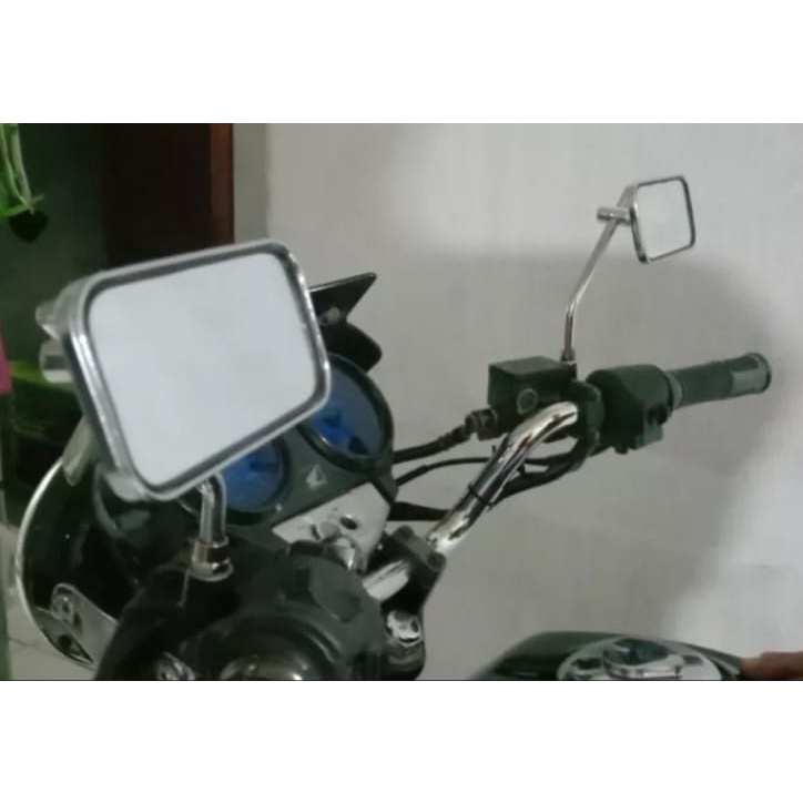 SPION RETRO KLASIK MODEL KOTAK BISA UNTUK MOTOR HONDA &amp; YAMAHA FINO BEAT MIO SCOOPY DLL