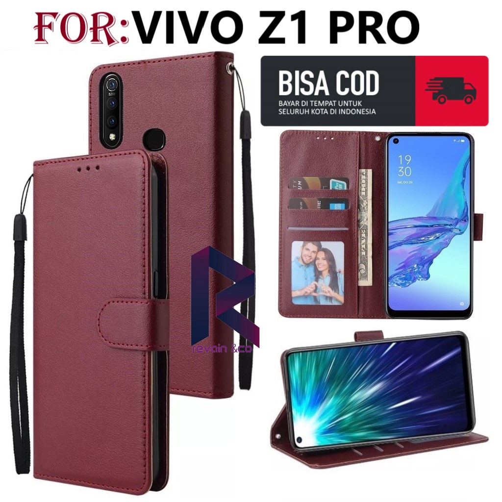 FLIP COVER VIVO Z1 PRO CASING DOMPET FLIP WALLET LEATHER KULIT PREMIUM SARUNG BUKA TUTUP FLIP CASE VIVO Z1 PRO