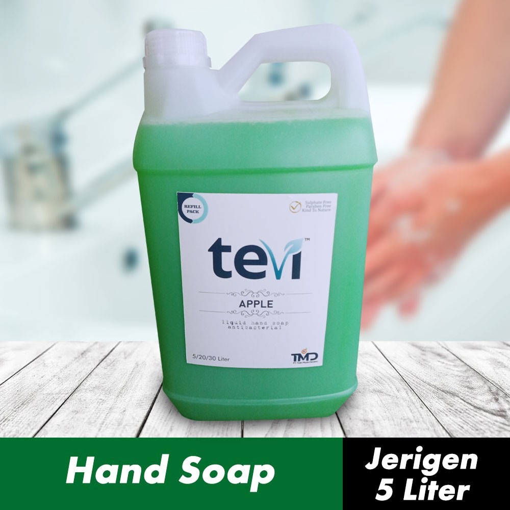 TEVI - Sabun Cuci Tangan Antibakteri / Handsoap - APPLE 5 Liter