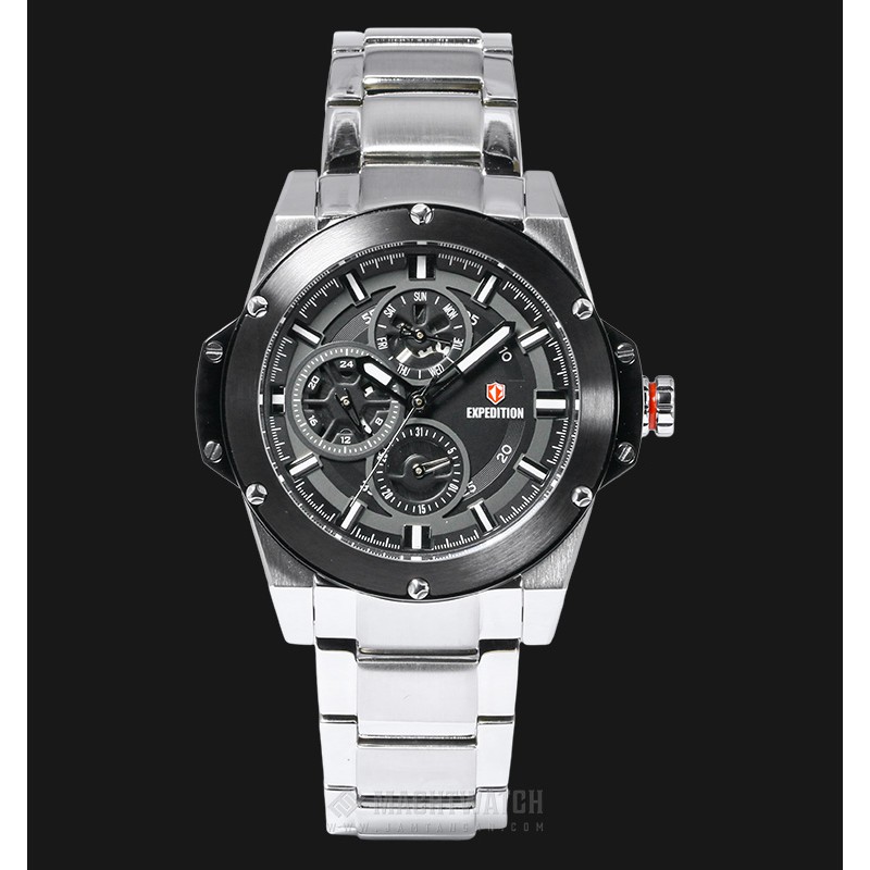 Expedition E 6696 BF BTBBA Ladies Sport Black Dial Stainless Steel Watch