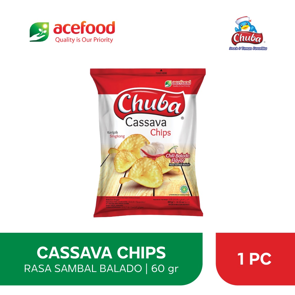 

Chuba Cassava Chips 60gr Rasa Sambal Balado